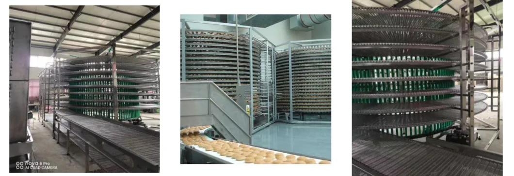 Food Bakery Spiral Cooling Tower/ Modular Belt Screw Conveyor System