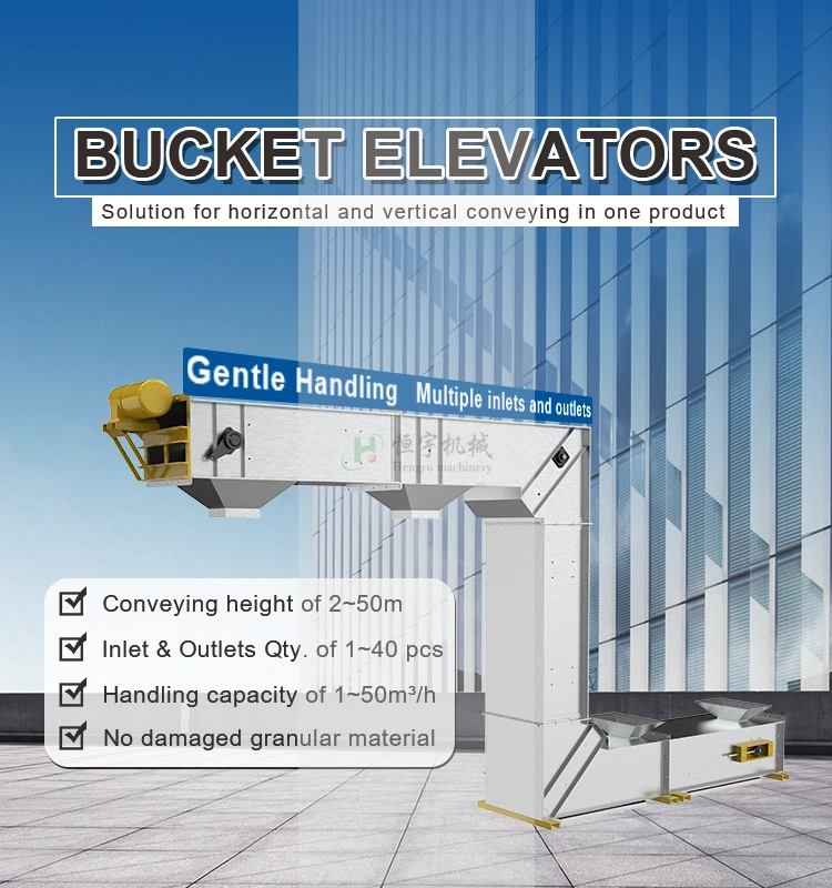 Industrial Automatic Installation Food Application Plastic Bucket Conveyor Elevator Systems