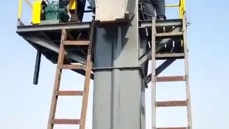 Vertical Lifting Bucket Type Elevator System with Hopper